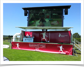 LED-Wand mit B&uuml;hne